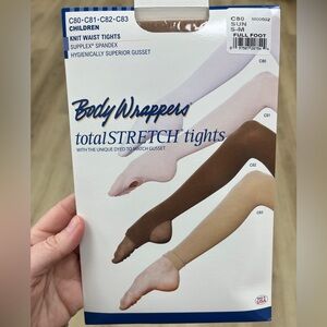 Body Wrappers TotalSTRETCH Tights C80 FOOTED SUNTAN